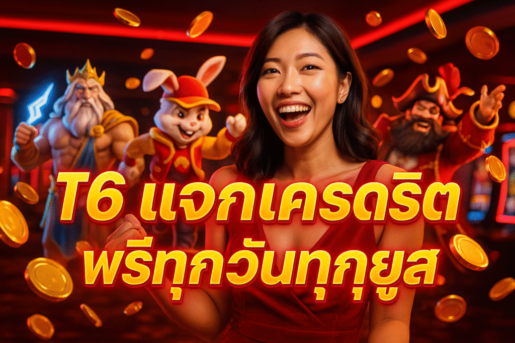 T6 แจกเครดิตฟรีทุกวันทุกยูส